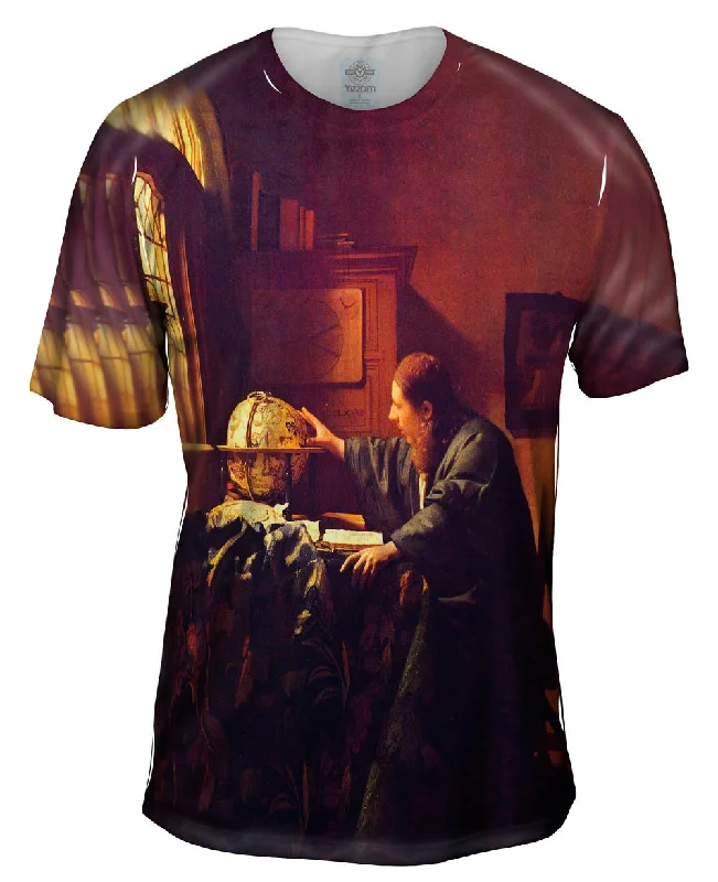 Unique Design T-Shirt-Vermeer - "The Astronomer" (1668) - Louvre, Paris