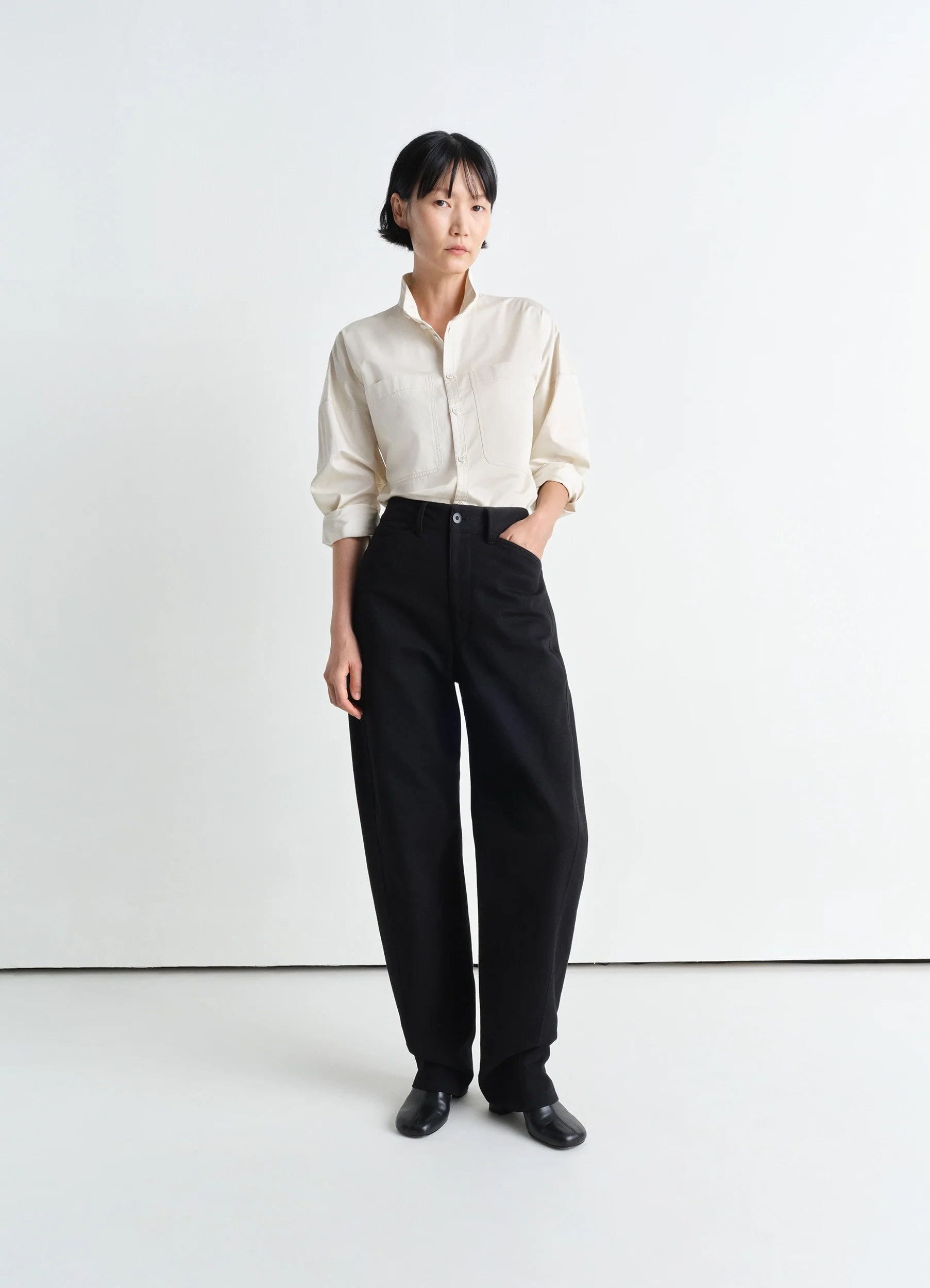 Cotton Pants-FIVE POCKET TWISTED PANTS