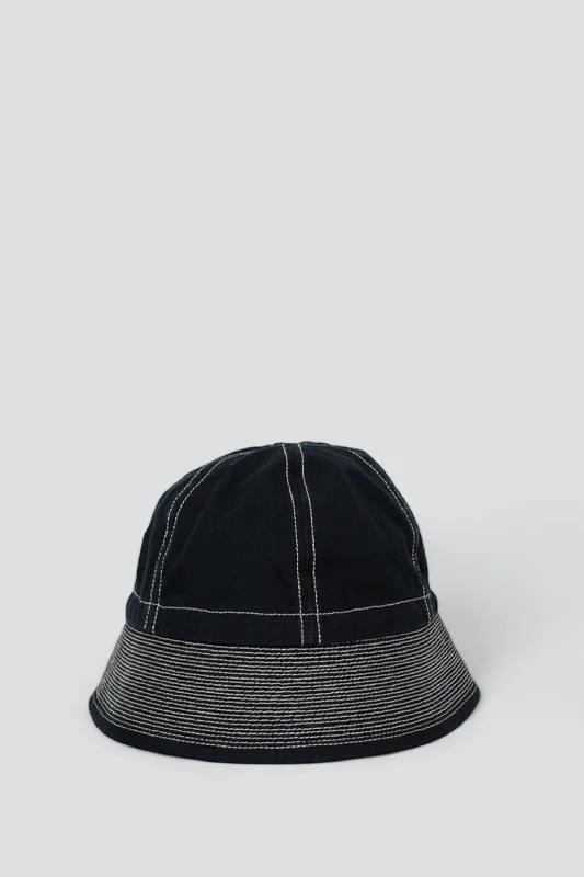 Cool Fedora Hat-Black Canvas Dixie Hat