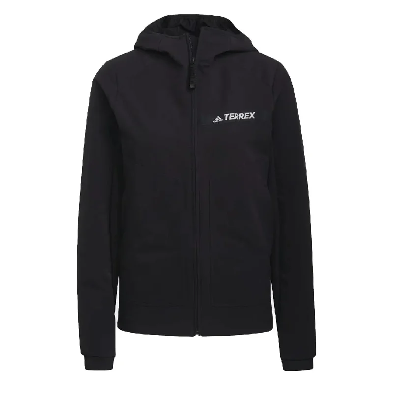 Adjustable Hood Jacket-Adidas Terrex MT Softshell Jacket Black