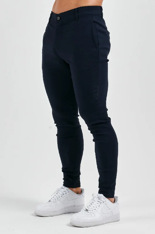 Stretch Fit Pants-STRETCH COMFORT TROUSER - NAVY