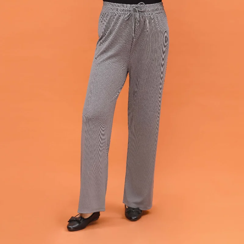 Warm Jogger Pants-Grey Western Pant PL4039