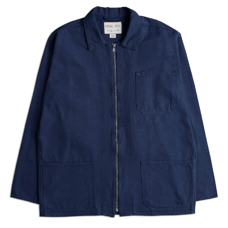 Travel-Friendly Jacket-Uskees Zip Front Jacket Midnight Blue