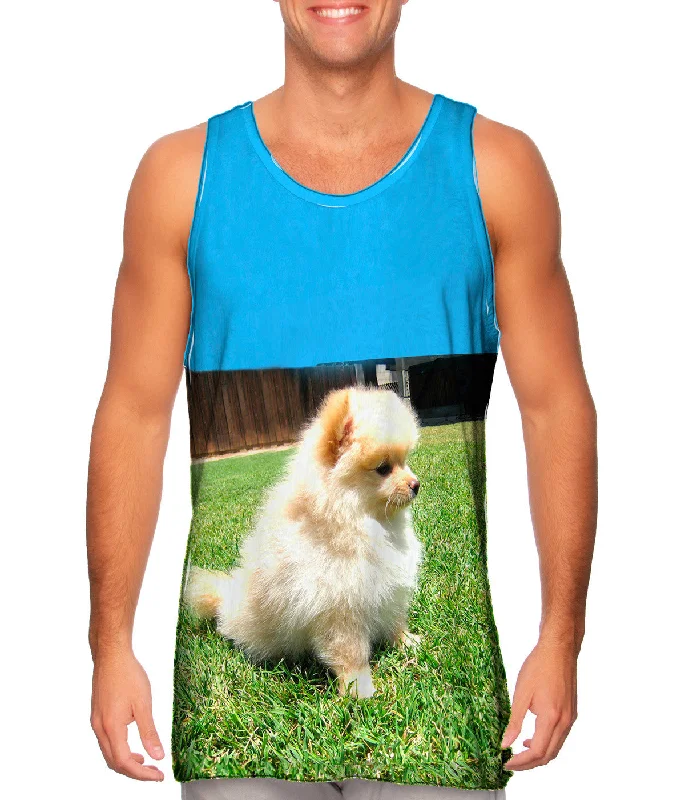 Outdoor Tank Top-Entranced Pomeranian