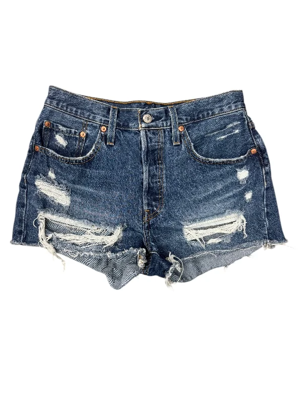 Color Block Shorts-Shorts By Levis In Blue Denim, Size: 6