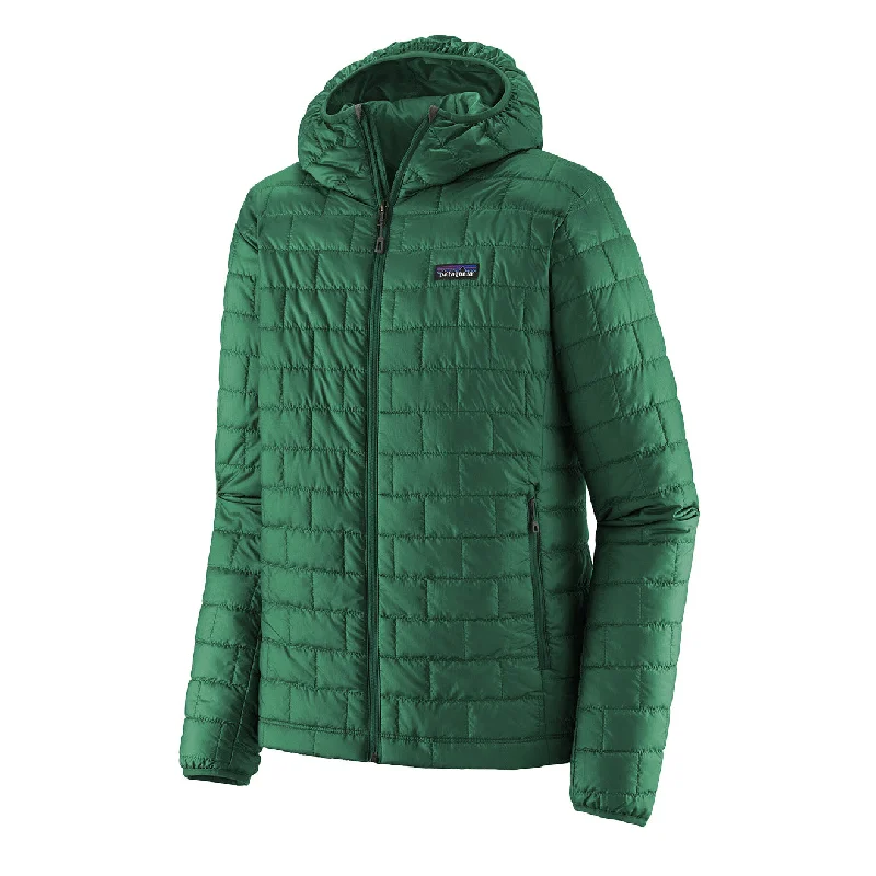 Softshell Jacket-Patagonia Nano Puff Hoody Jacket Conifer Green