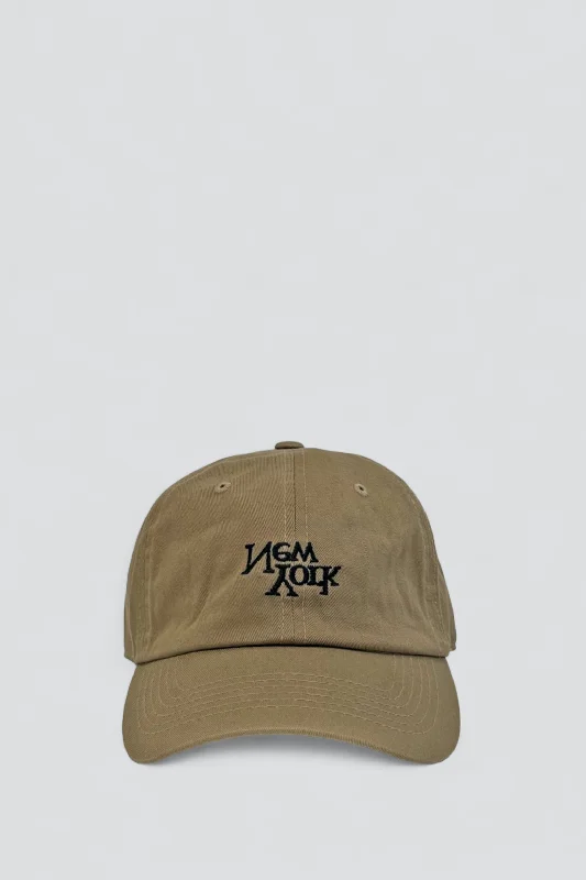 Warm Knit Hat-New York V2 Embroidered Hat - Tan/Black