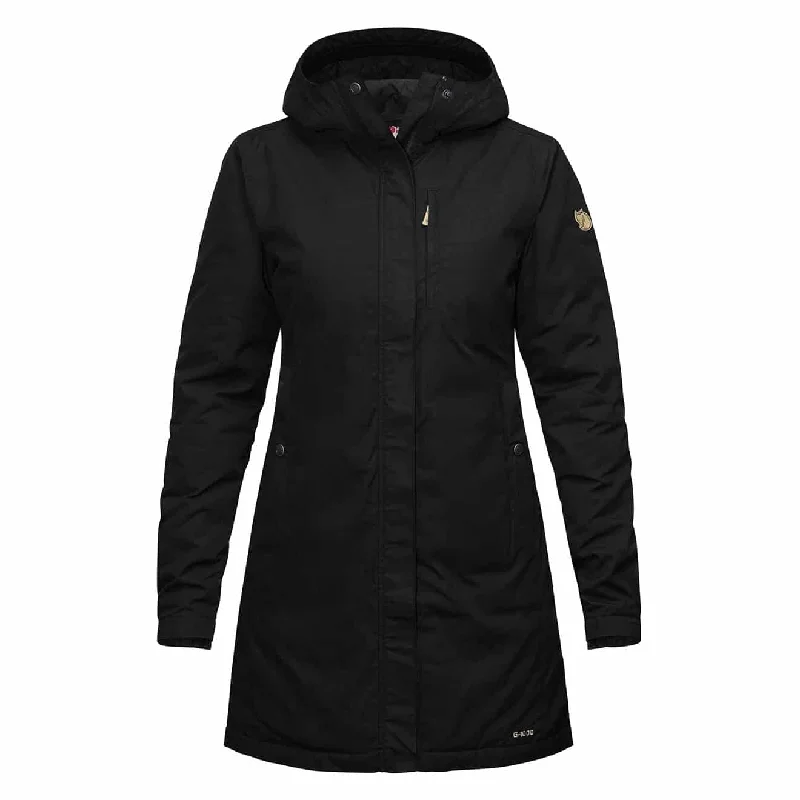 Winter-Ready Jacket-Fjallraven Womens Kiruna Padded Parka Black