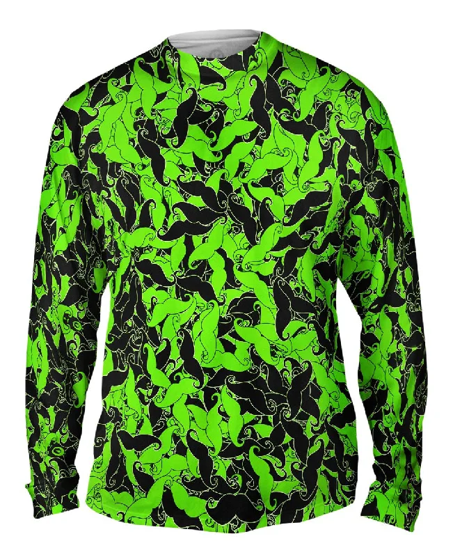 Performance Long Sleeve Top-Moustache Ride Green Black