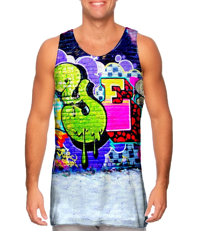 Casual Fit Tank Top-Graffiti And E