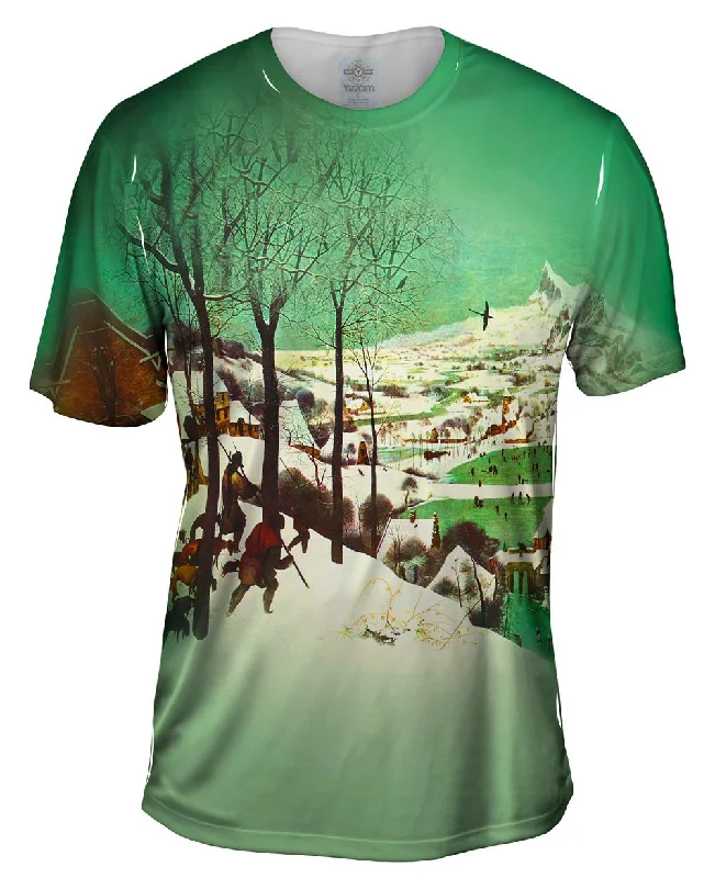 Multicolor T-Shirt-Pieter Bruegel - "The Elder Hunters In The Snow" (1565)