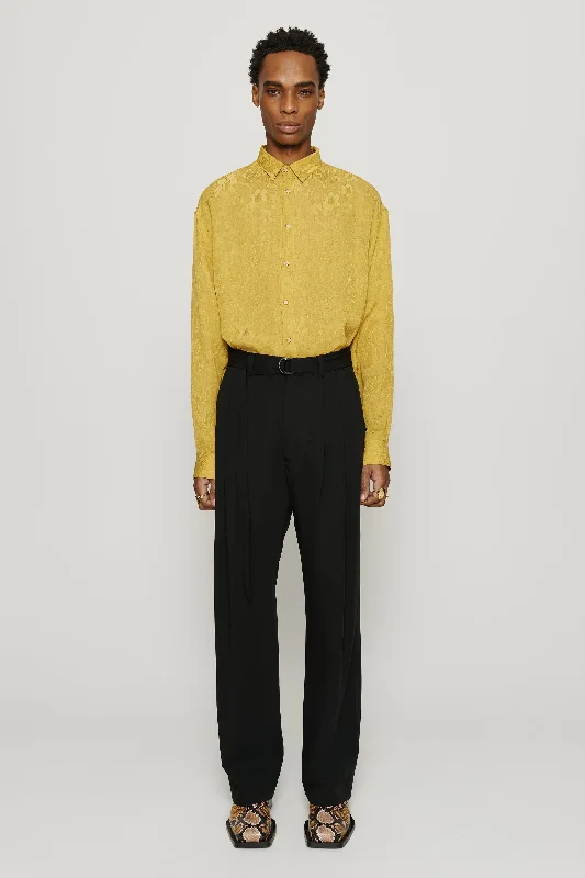 Designer Pants-Omari Double Pleated Trousers