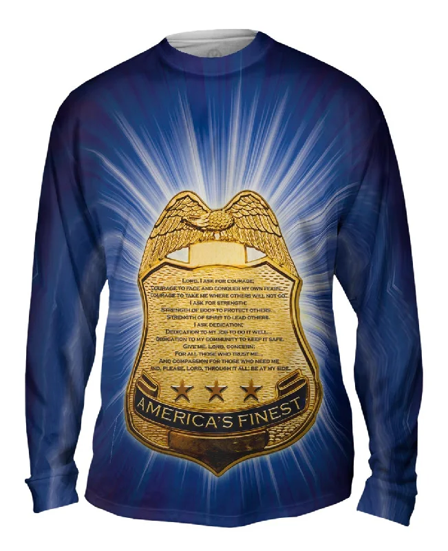 Performance Fit Long Sleeve-Police Prayer Badge