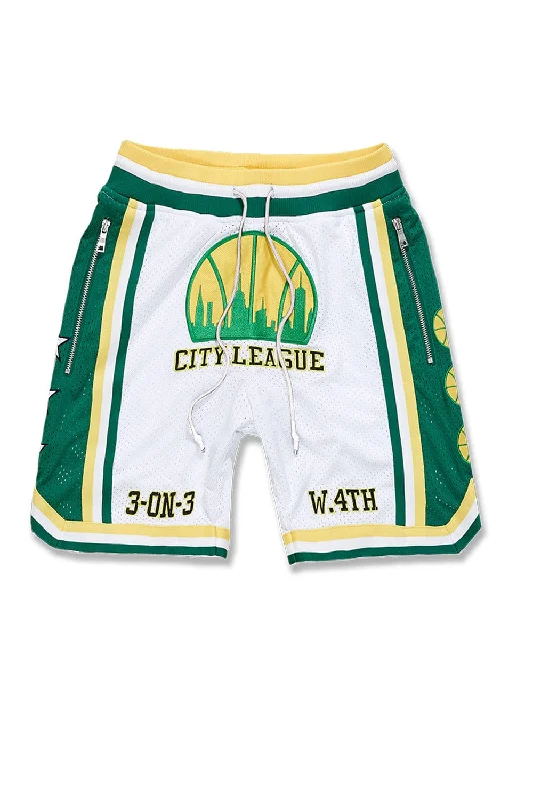 Functional Shorts-Retro - Emerald City Basketball Shorts (League Green)