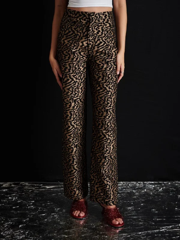 Utility Pants-Phoebe Jacquard Trousers