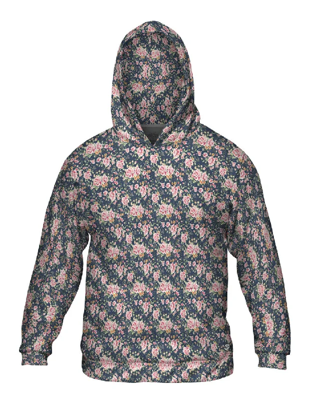 Lightweight Zip Hoodie-Hipster Flowers Pattern