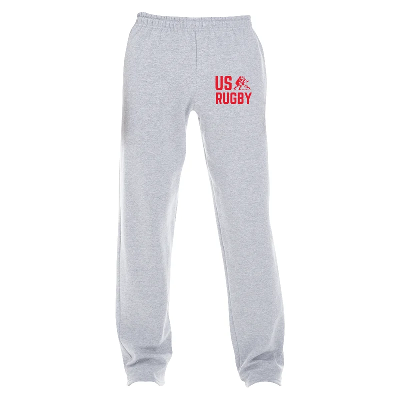 Athletic Fit Pants-US Rugby Player Logo Sweatpant