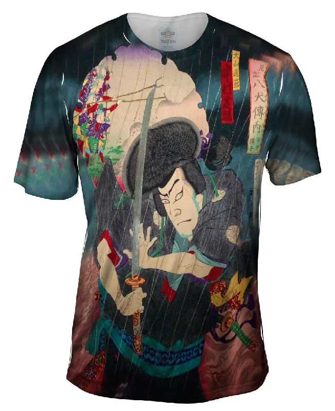 Artistic T-Shirt-Japan - Toyohara Kunichika - "Dosetsu Vs Kenpachi" (1883)