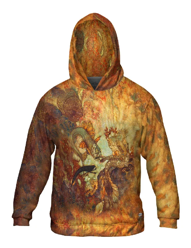 Full Zip Hoodie-Frederic Leighton - "Mermaid Feeding Fish"