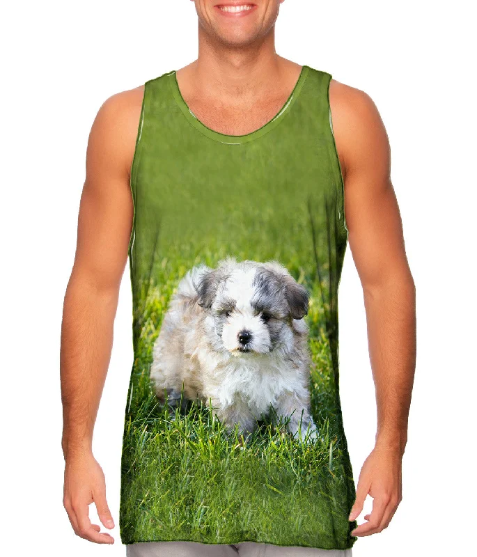 Summer Active Tank-Giddy Salt And Pepper Maltese