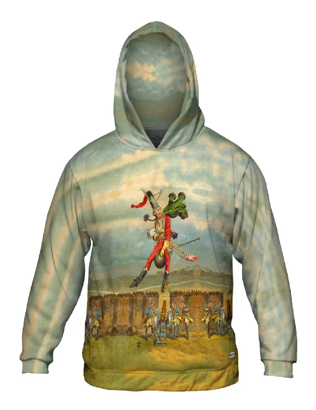 Casual Layer Hoodie-Gottfried Franz - "Munchhausen Overriding A Cannon Ball" (1896)