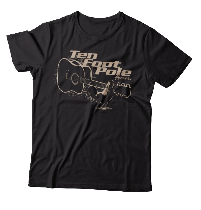 Minimalist T-Shirt-TEN FOOT POLE - "Acoustic" (Black) (T-Shirt)