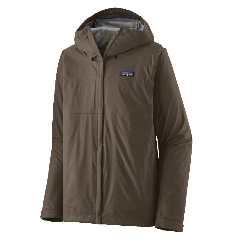 Street Style Jacket-Patagonia Torrentshell 3L Rain Jacket Dark Walnut