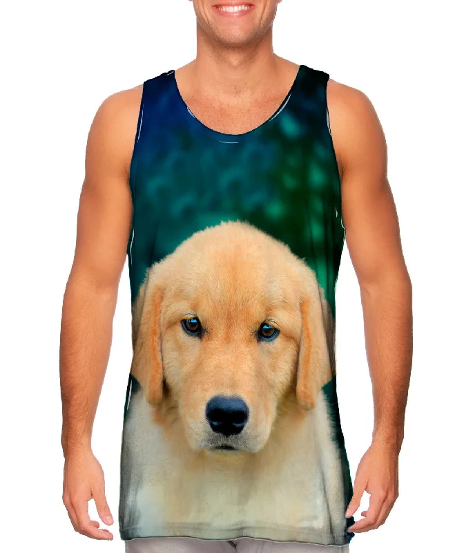 Racerback Tank Top-Golden Retriever Cute Puppy