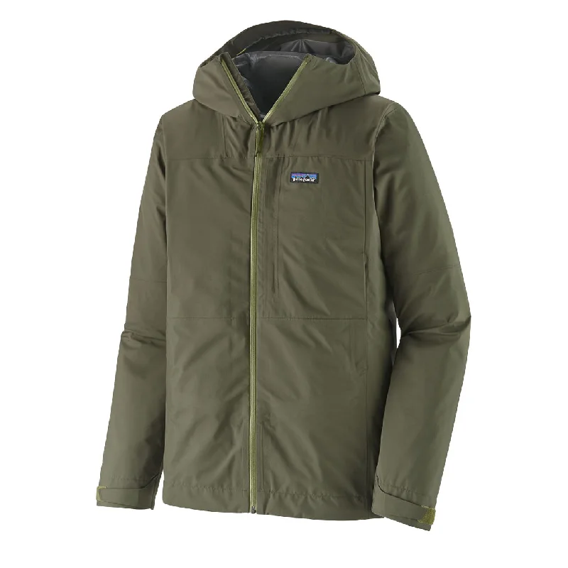 Blazer Jacket-Patagonia Boulder Fork Rain Jacket Basin Green