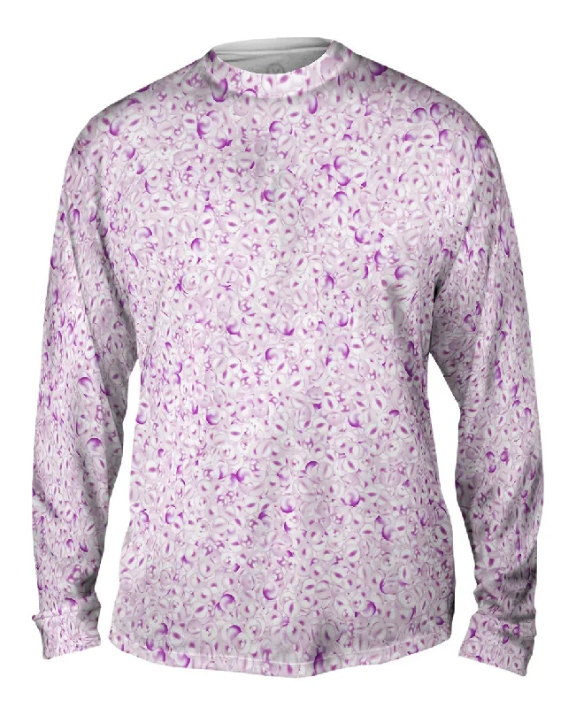 Stylish V-Neck Long Sleeve-Pink Pearls Delight