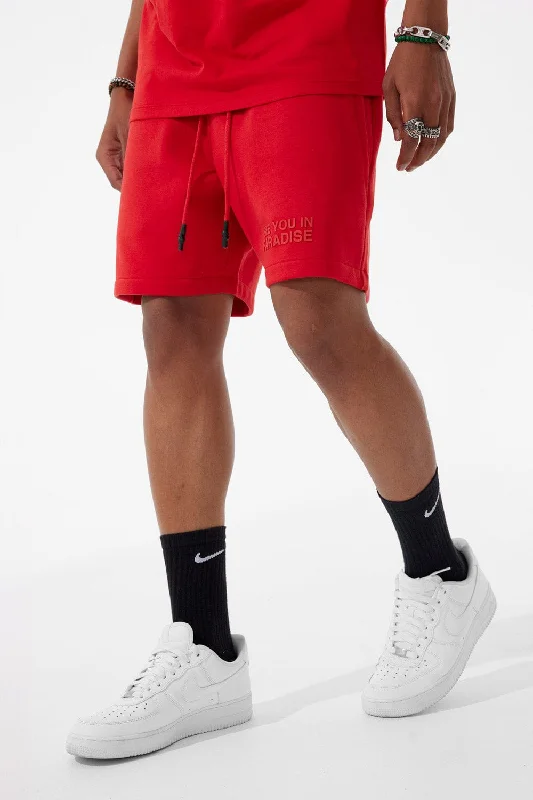 Sports Shorts-Retro - Paradise Tonal Shorts (Red)