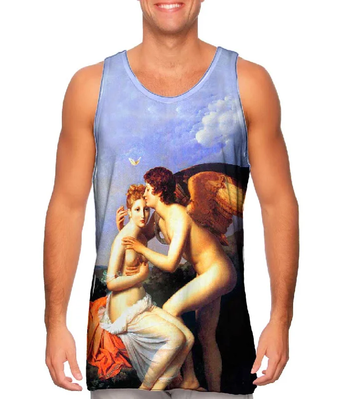 Fitted Tank Top-Francois Gerard - "Psych Receiving Cupids First Kiss " (1798)