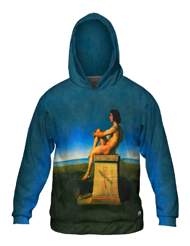 Athletic Pullover Hoodie-Jean-Hippolyte Flandrin - "Flandrin" (1834)