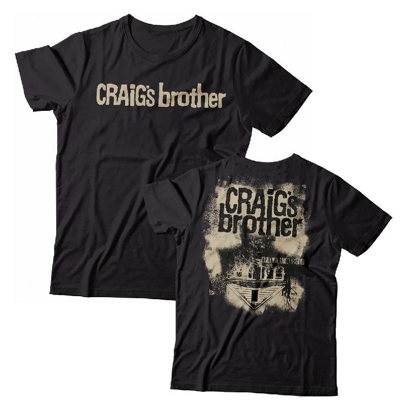 Graphic Print T-Shirt-CRAIG'S BROTHER - "Easily Won, Rarely Deserved" (Black) (T-Shirt)