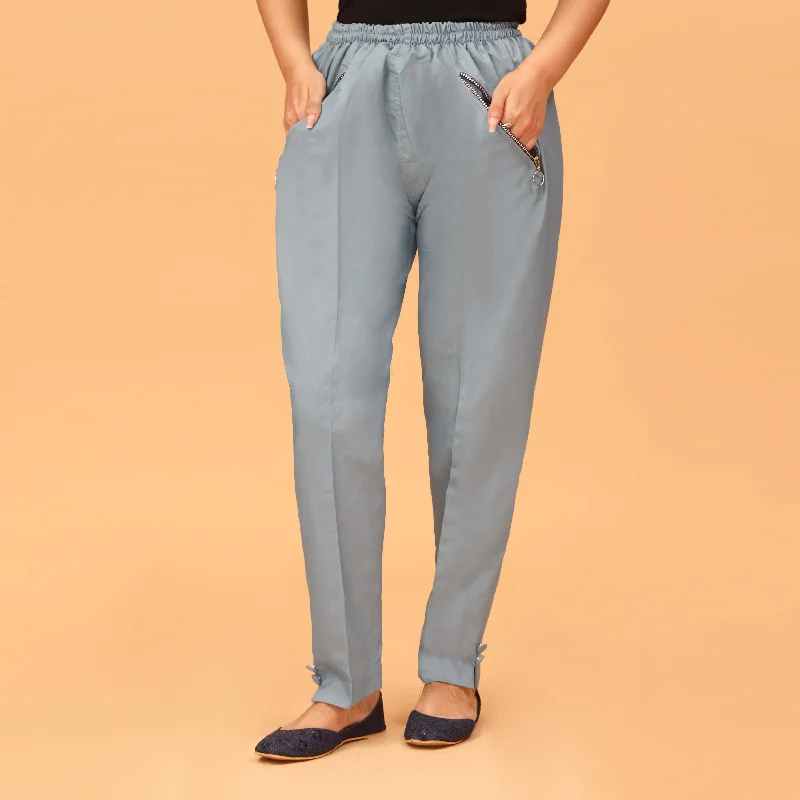 Jogger Sweatpants-Sky Blue Slim Fit Denim Trouser PS4576