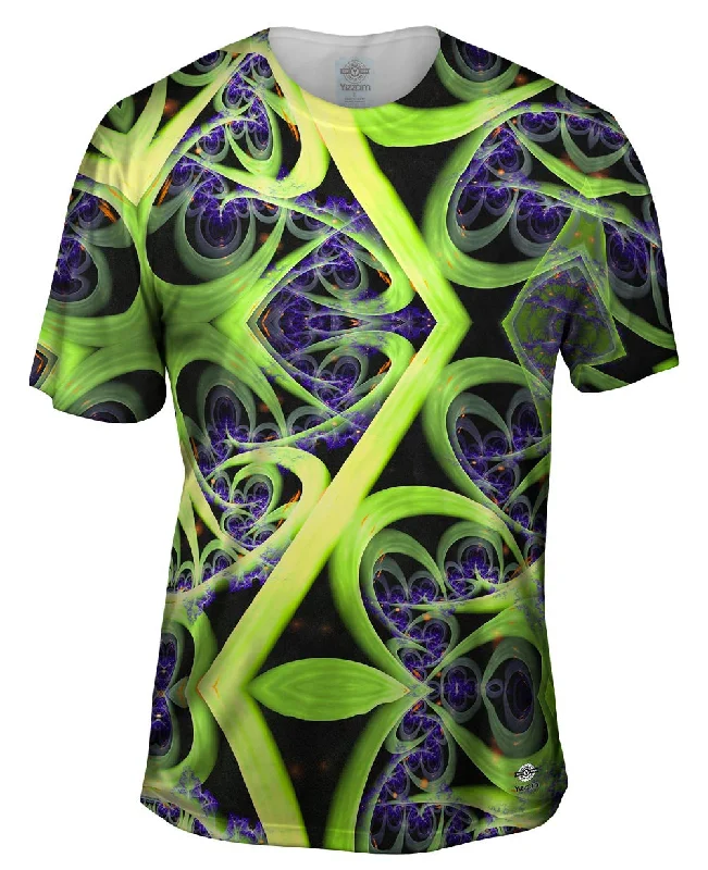 Casual Style T-Shirt-Flame Fractal 3D Render Design