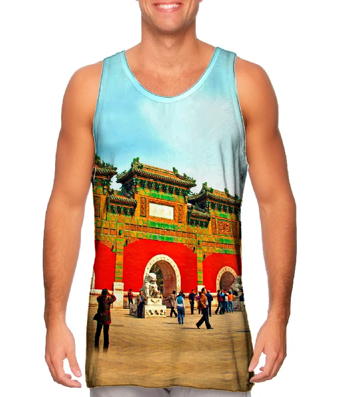 Graphic Tank Top-Glazed Tile Archway - Beihai - Park