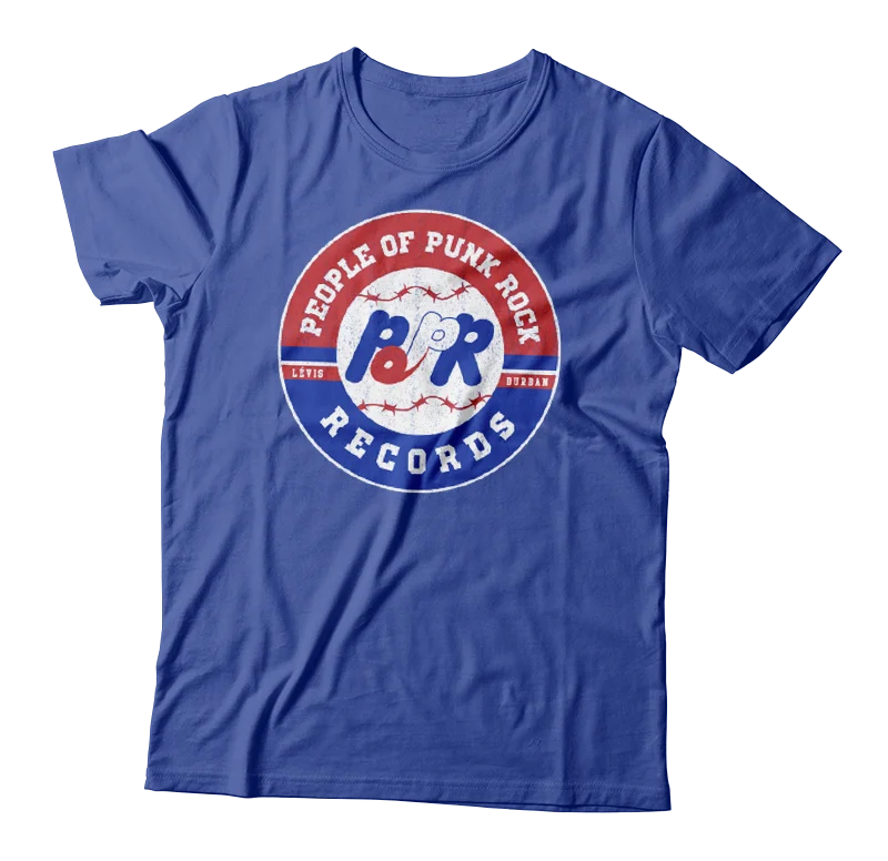 Summer T-Shirt-POPR Records - "Expos Logo" (Heather Blue) (T-Shirt)