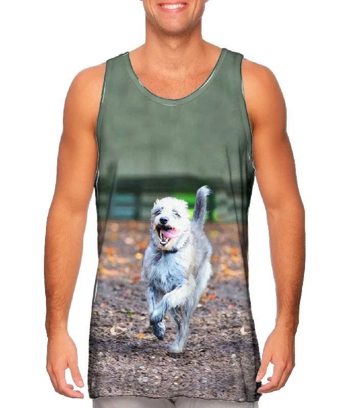 Wide Strap Tank Top-Excited Puppy Race