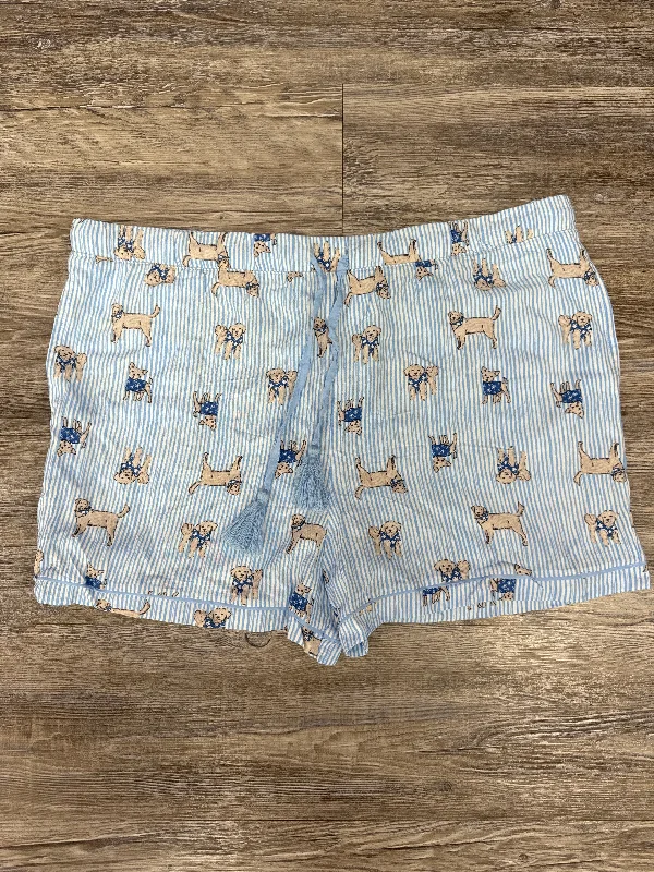 Lightweight Shorts-Shorts By Jaclyn Intimates In Blue & White, Size: Xl