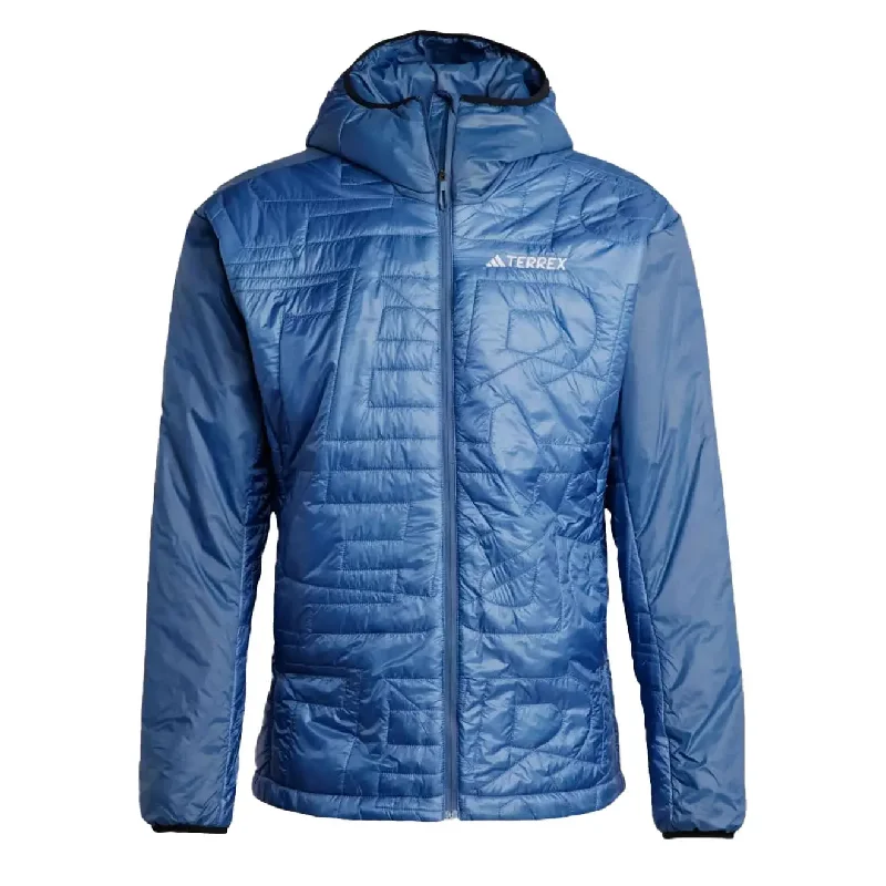 Heavy Insulated Jacket-Adidas Terrex Xperior Varilite Primaloft Hooded Jacket Wonder Steel