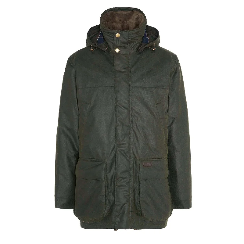 Double-Breasted Jacket-Barbour Bleaberry Wax Jacket Fern