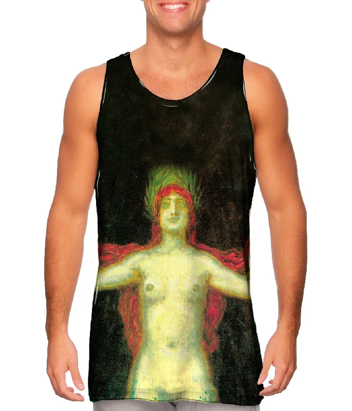 Outdoor Tank Top-Franz Von Stuck - "Mermaid Wasser"