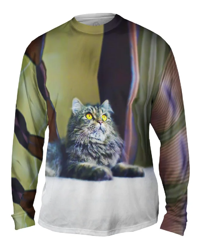 Outdoor Long Sleeve-Relaxing Kitty Cat