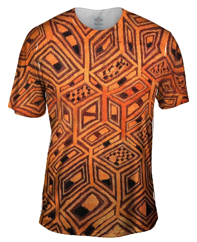 Oversized Graphic T-Shirt-African Tribal Kuba Cloth