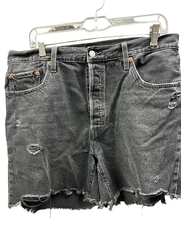 Premium Shorts-Shorts By Levis Capital E In Black Denim, Size: 14