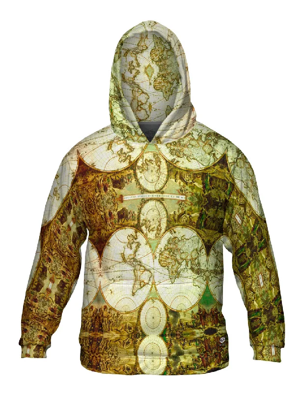 Zip Front Hoodie-Frederik de Wit - "Nova Orbis Tabula in Lucem Edita" (1661)