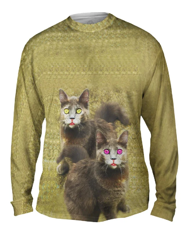 Thermal Long Sleeve-Skiddadles Brown Cats