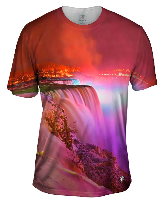 Bold Print T-Shirt-Glowing Niagara Falls Winter