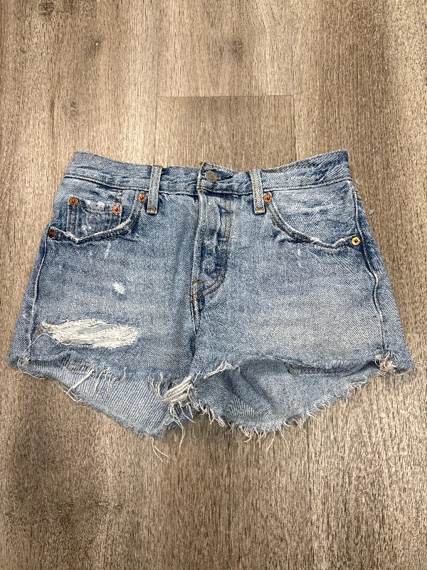 Casual Relaxed Shorts-Shorts By Levis In Blue Denim, Size: 0